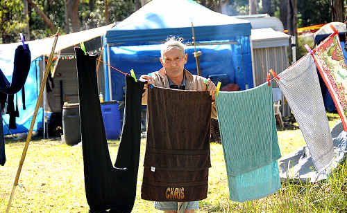 Chris Helmore is back at the Muster despite having a heart attack at the 2008 event. Chris Helmore is back at the Muster despite having a heart attack at the 2008 event.